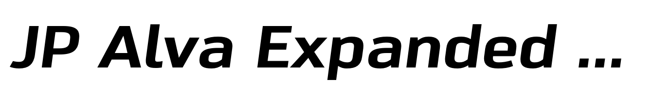 JP Alva Expanded Extra Bold Italic